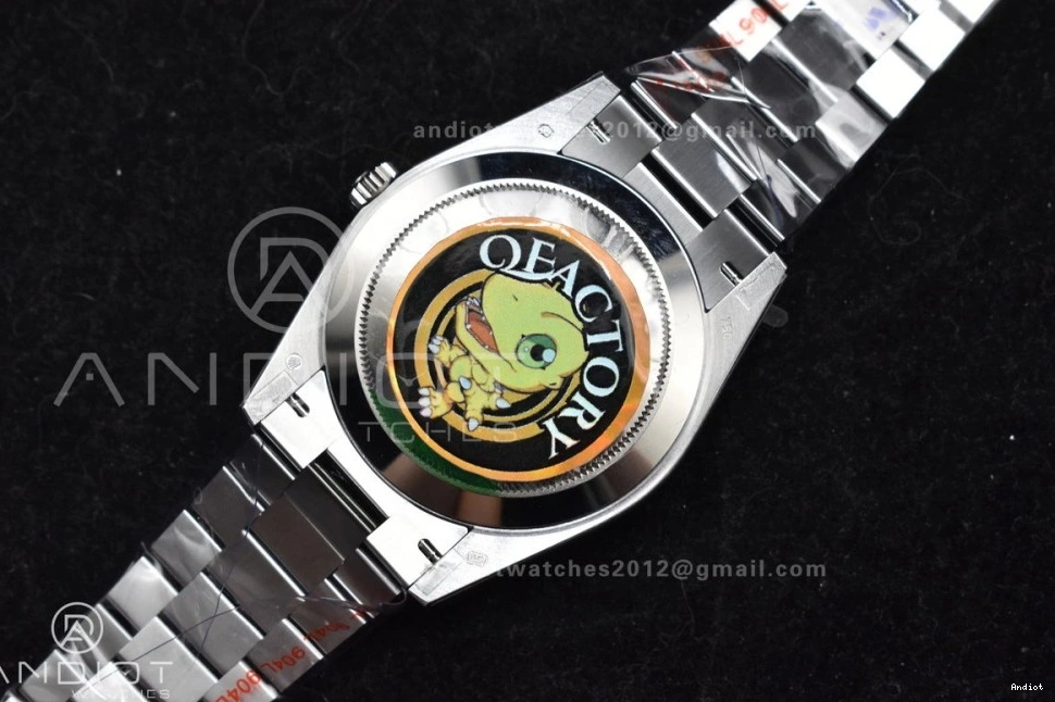 904L A2836 (Gain DayDate Dial SS Weight) President 40 V4 on Black Best Edition Steel Bracelet Blue QF 0503